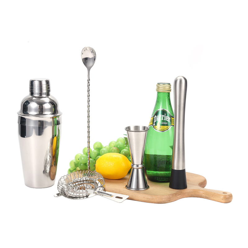 Shaker de cocktail din sticlă, set de unelte pentru bar din oțel inoxidabil, shaker manual