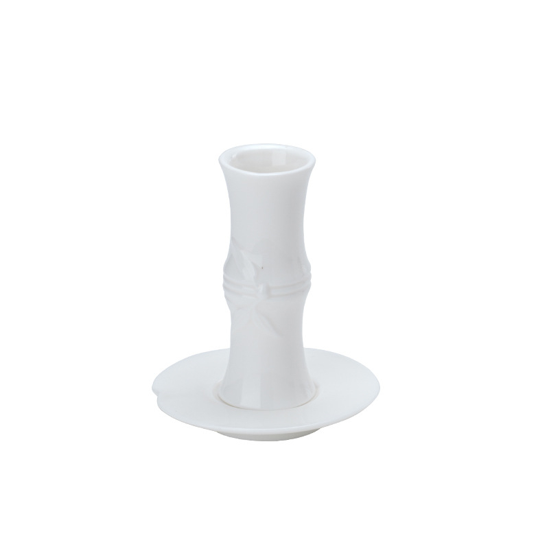 Set de vin din porțelan Dehua Kaolin cu model de bambus, decantor mic, pahare de vin roșu și alb, stil chinezesc