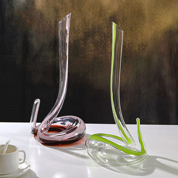 Decanter în formă de șarpe, lux ușor, stil retro, design din sticlă, realizat manual, cutie cadou, pahare de bere