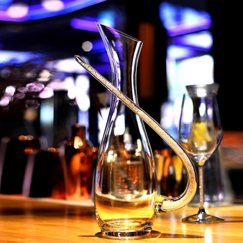 Decantor de vin din sticlă cu cristale încrustate, dispenser de vin pentru uz casnic, pahar de vin, pahar de vin roșu, stil nordic minimalist