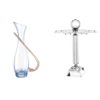 Decantor de vin din sticlă cu cristale încrustate, dispenser de vin pentru uz casnic, pahar de vin, pahar de vin roșu, stil nordic minimalist