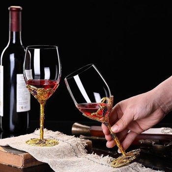 Set de pahare de vin din cristal emailat – stil european, pentru uz casnic, decantator, cadou de nuntă