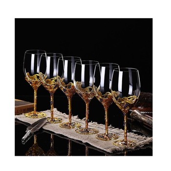 Set de pahare de vin din cristal emailat – stil european, pentru uz casnic, decantator, cadou de nuntă
