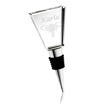 Stopper pentru sticlă de vin din cristal, sigilat cu silicon