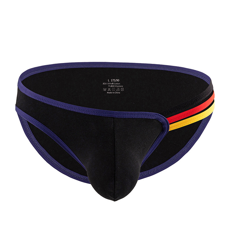Muške pamučne gaćice, jednofarbene, prozračne, s U‑oblikom kroja, sportski stil