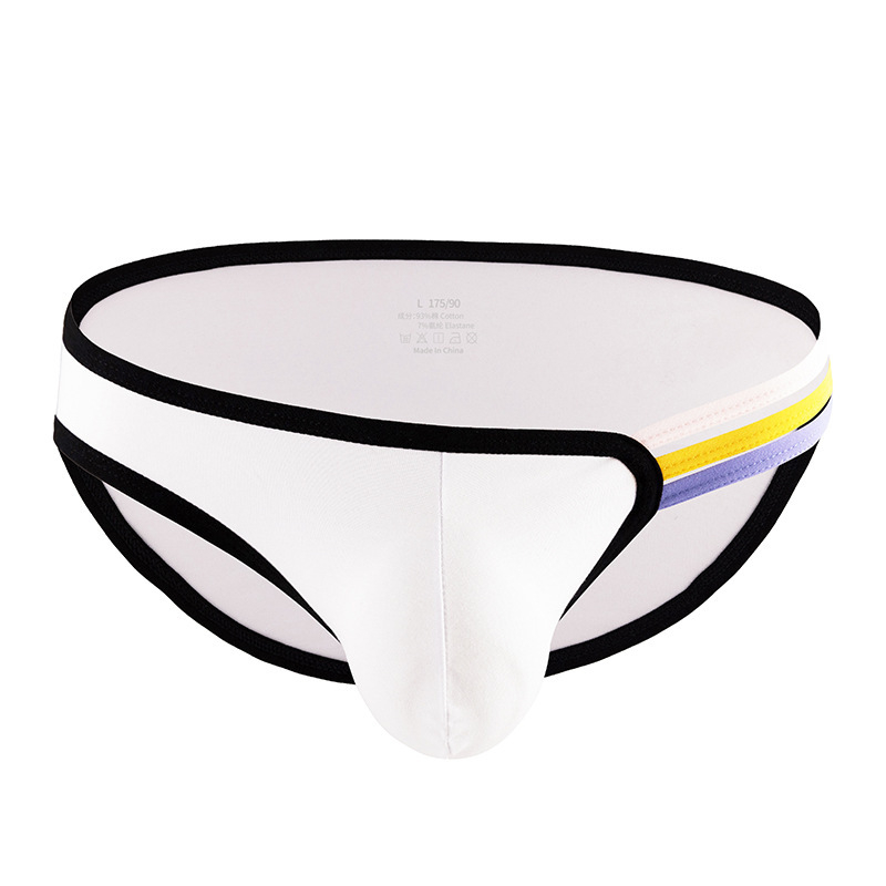 Muške pamučne gaćice, jednofarbene, prozračne, s U‑oblikom kroja, sportski stil