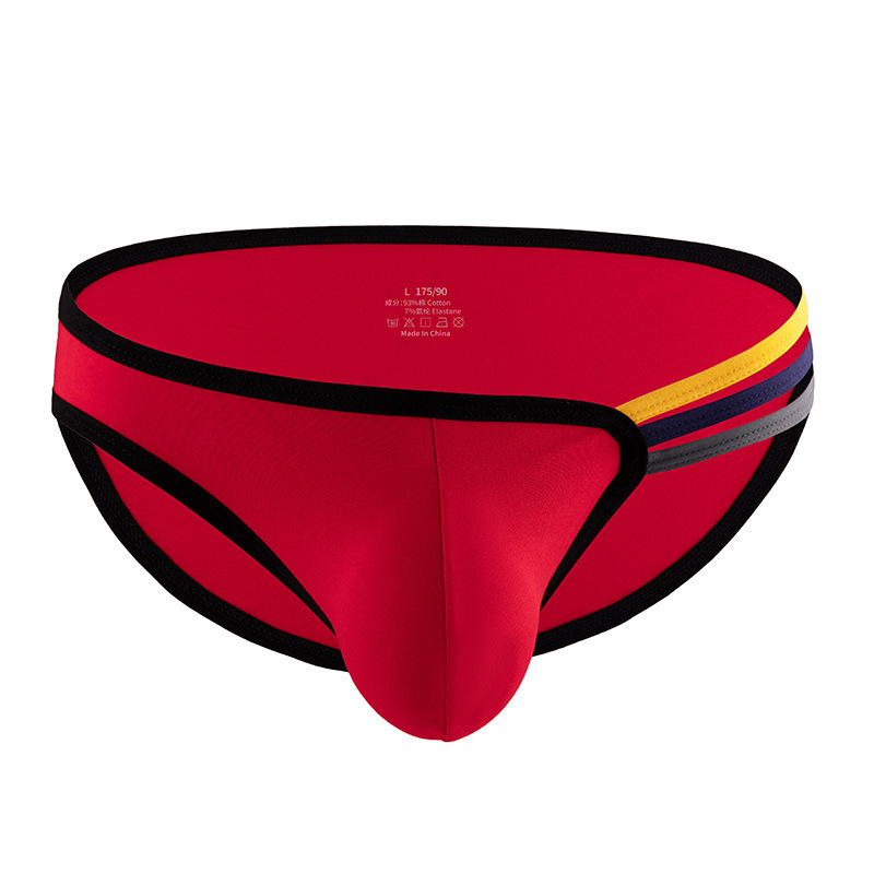 Muške pamučne gaćice, jednofarbene, prozračne, s U‑oblikom kroja, sportski stil