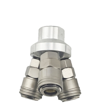 SMYSMV4 Conector rapid tip C – conector circular cu trei și două căi, filet intern și extern, accesorii pneumatice pentru pompă, linie de aer cu închidere proprie