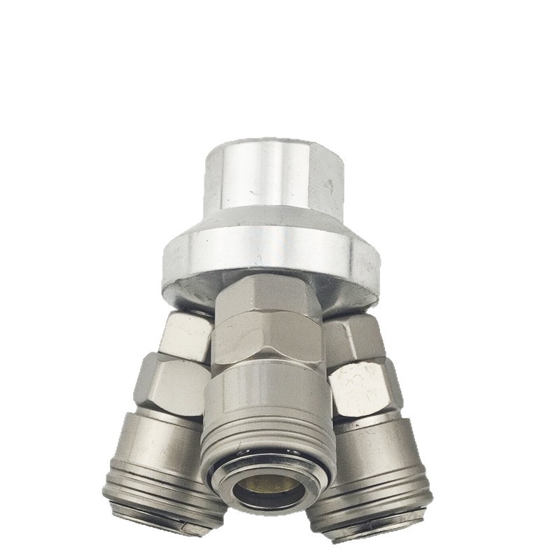 SMYSMV4 Conector rapid tip C – conector circular cu trei și două căi, filet intern și extern, accesorii pneumatice pentru pompă, linie de aer cu închidere proprie