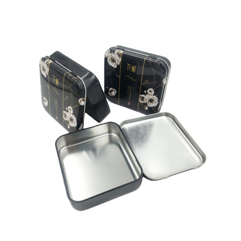 Cutie metalică pătrată cu capac basculant, bază extensibilă, cutie cadou din metal pentru merch anime, personalizabilă