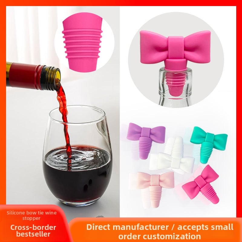 Stopper din silicon alimentar pentru vin și șampanie, dop conic pentru sticlă, etanșare din silicon