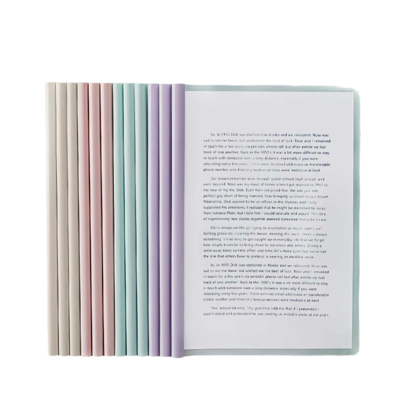 Dosar A4 cu arc transparent, gros, pentru documente și lucrări ale elevilor