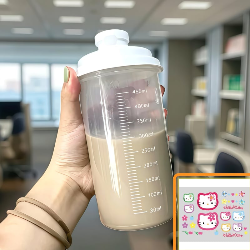 Pahar în stil japonez pentru cold brew și apă rece, capacitate mare, shaker, din plastic alimentar, portabil vara