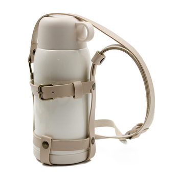 Husă din piele pentru cană, reglabilă, cu curea crossbody – pentru călătorii, izolație termică