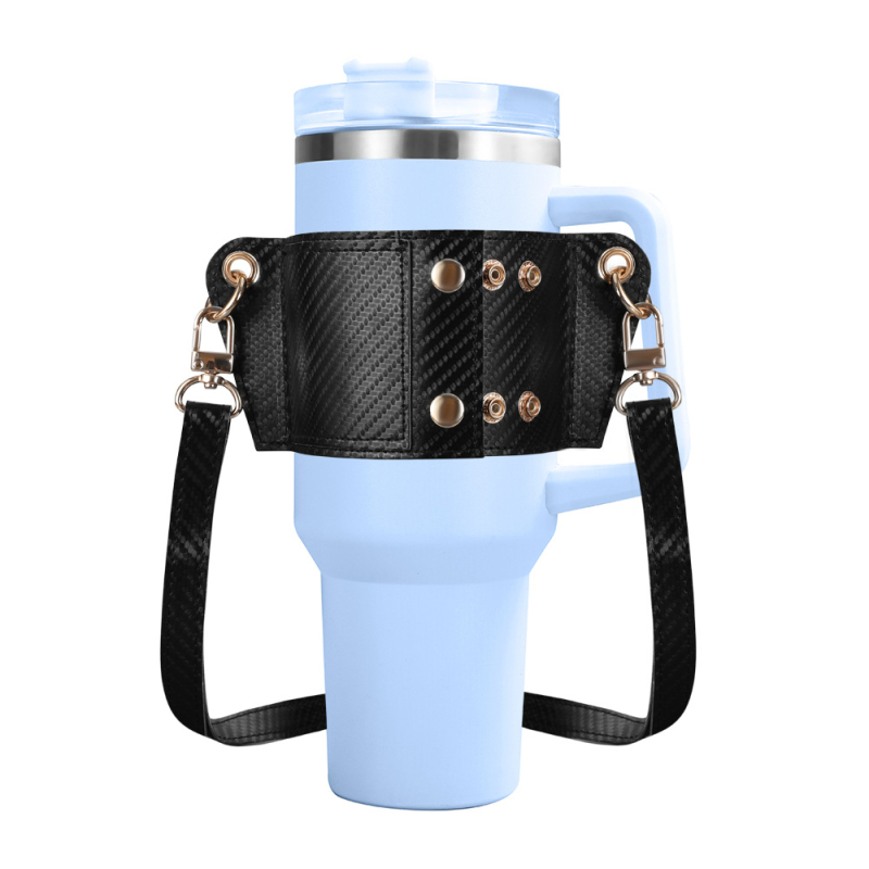 Husă din piele pentru cana Stanley 40oz, cu bretea de umăr reglabilă