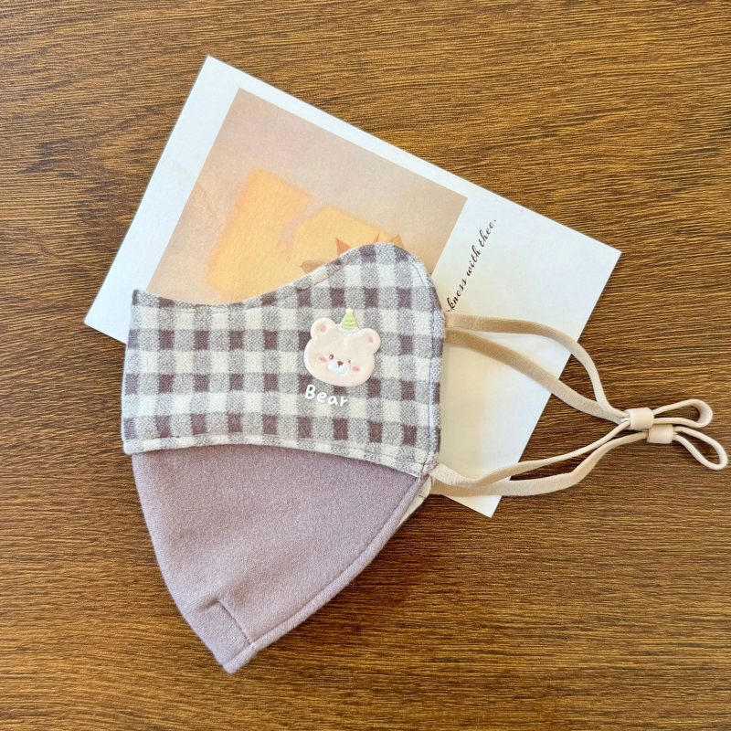 Dječja pamukasta maska za lice za zimu, prilagodljiva, dizajn crtića, za 3–12 godina, prozračna, otporna na vjetar