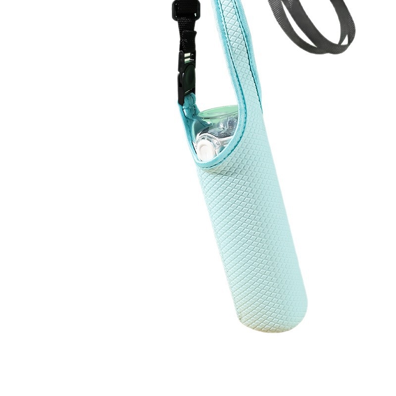 Husă izolatoare portabilă pentru cană cu curea crossbody