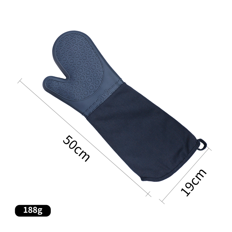 Mănuși de silicon pentru cuptor, lungi și groase, rezistente la temperaturi înalte, pentru gătit și cuptor cu microunde, protecție împotriva arsurilor