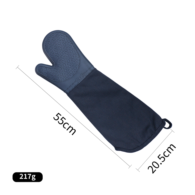 Mănuși de silicon pentru cuptor, lungi și groase, rezistente la temperaturi înalte, pentru gătit și cuptor cu microunde, protecție împotriva arsurilor