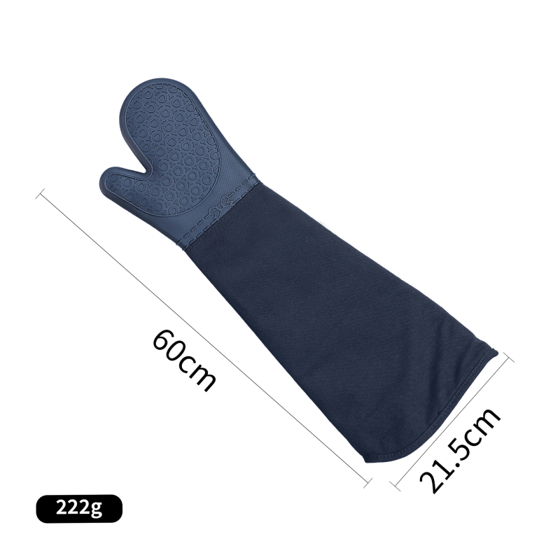 Mănuși de silicon pentru cuptor, lungi și groase, rezistente la temperaturi înalte, pentru gătit și cuptor cu microunde, protecție împotriva arsurilor