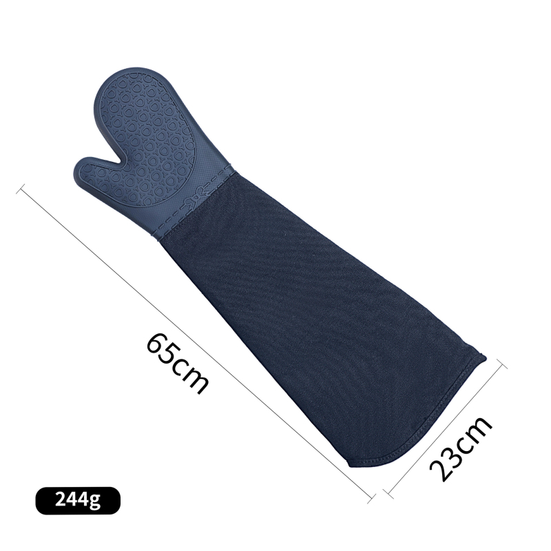 Mănuși de silicon pentru cuptor, lungi și groase, rezistente la temperaturi înalte, pentru gătit și cuptor cu microunde, protecție împotriva arsurilor