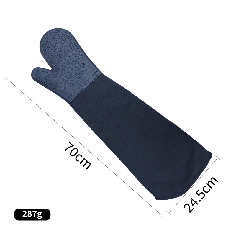 Mănuși de silicon pentru cuptor, lungi și groase, rezistente la temperaturi înalte, pentru gătit și cuptor cu microunde, protecție împotriva arsurilor