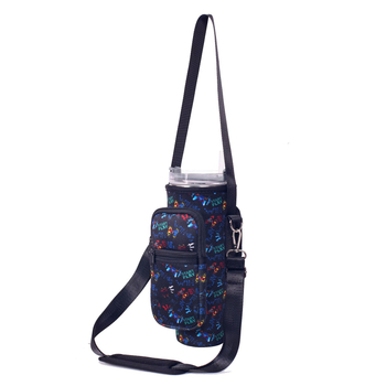 Cană izolată de 40 oz cu mâner și model de vacă, husă din neopren