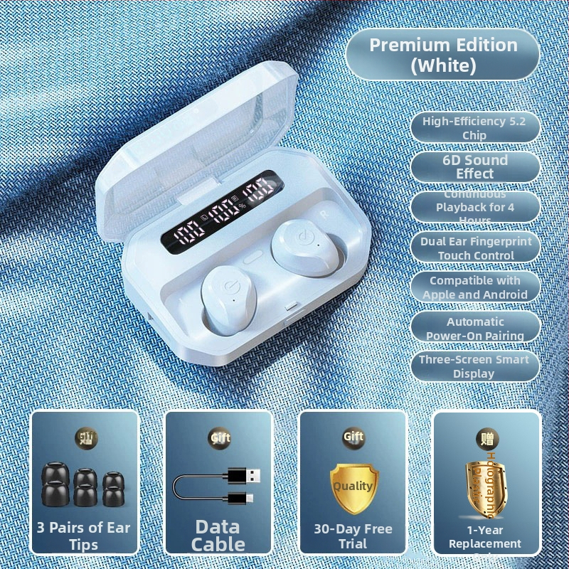 Slúchadlá Bluetooth true wireless pre šport s potlačením šumu, in-ear dizajn, dlhá výdrž batérie, model 2025