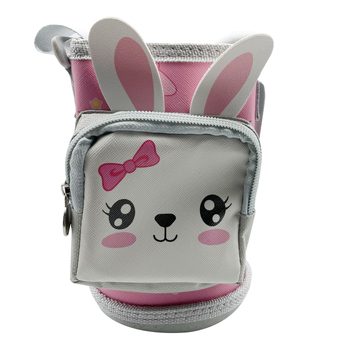 Husă pentru termos pentru copii, cu buzunar și portofel, accesoriu pentru geantă crossbody, imprimeu brodat