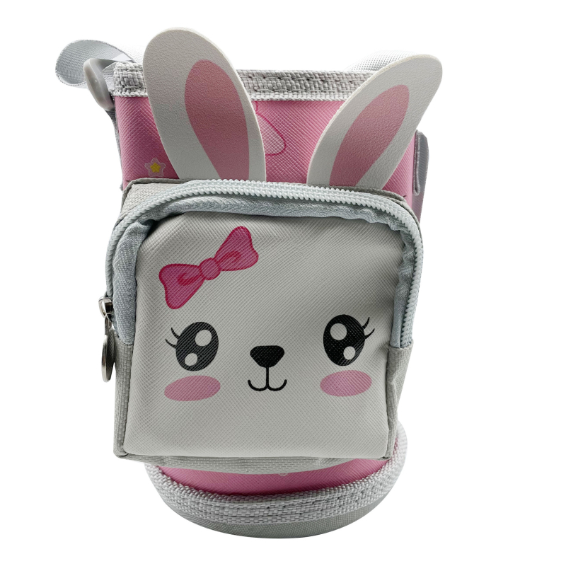 Husă pentru termos pentru copii, cu buzunar și portofel, accesoriu pentru geantă crossbody, imprimeu brodat