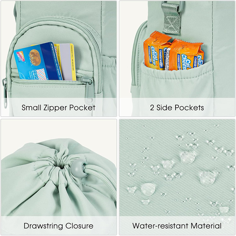 Husă izolantă din material textil pentru sticla de apă, cu curea crossbody