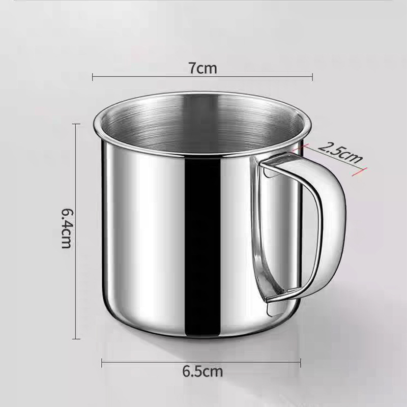 Pahar pentru copii din oțel inoxidabil 304, pereți dubli, anti-arzire, 200 ml, fără capac