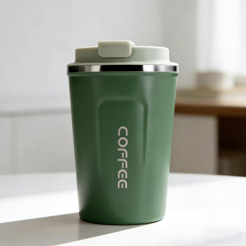 Cana de cafea din oțel inoxidabil 304, inteligentă, portabilă, montaj pe mașină, termos izolat pentru birou