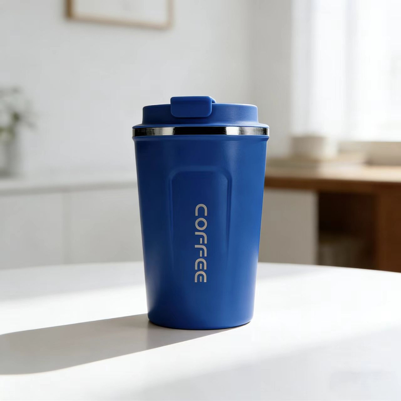 Cana de cafea din oțel inoxidabil 304, inteligentă, portabilă, montaj pe mașină, termos izolat pentru birou
