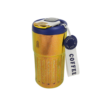 Cană dublu-strat din titan pur, vas izolant din aliaj de titan, 420 ml, cană de călătorie cu afișaj temperatură