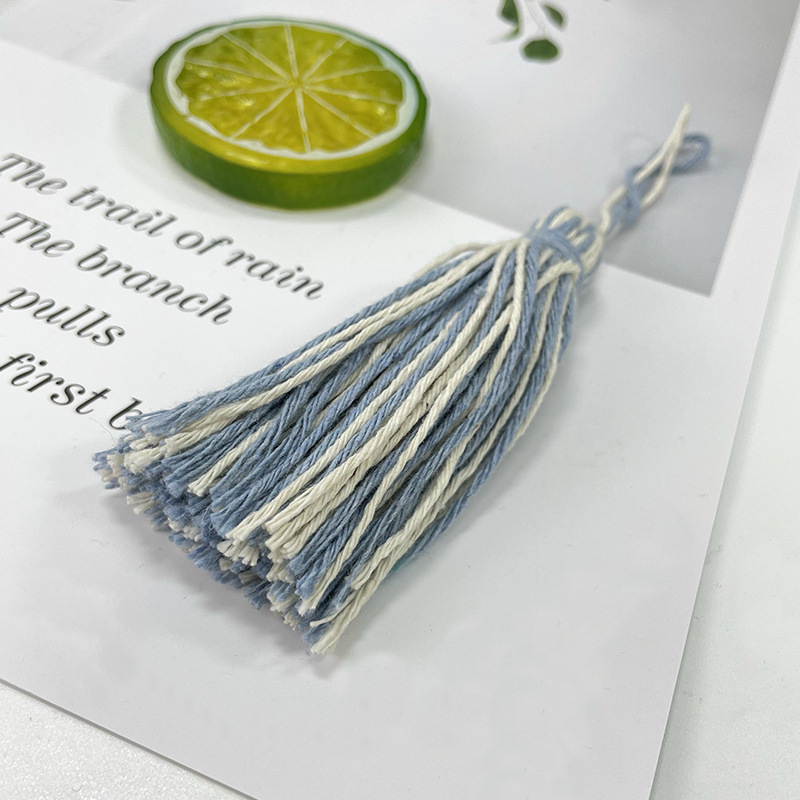 Ciucure din bumbac reciclat, lucrat manual, decor pentru perdele și textile de casă, 10 cm lungime