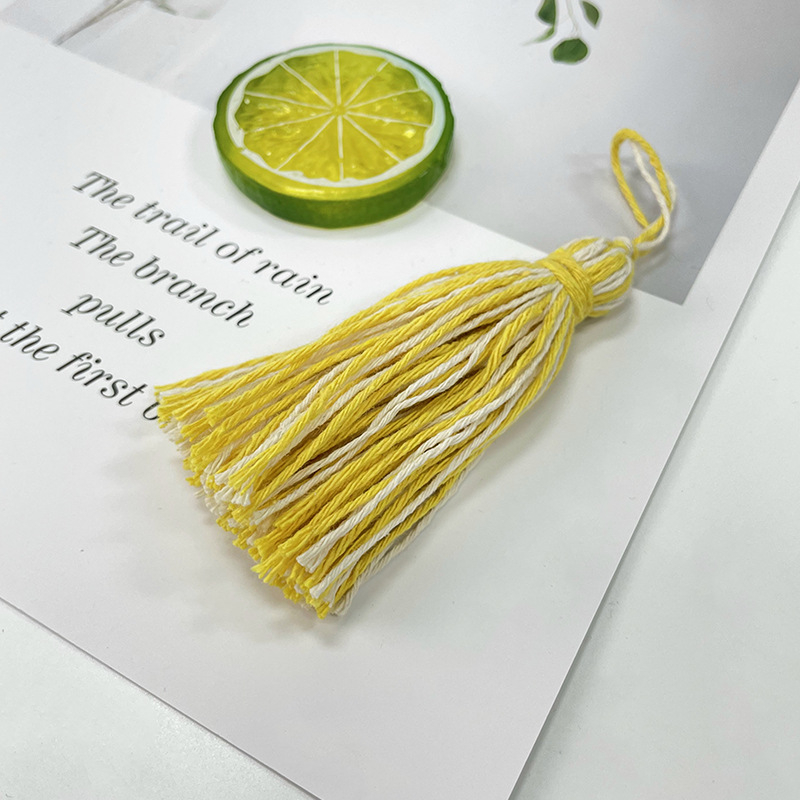 Ciucure din bumbac reciclat, lucrat manual, decor pentru perdele și textile de casă, 10 cm lungime