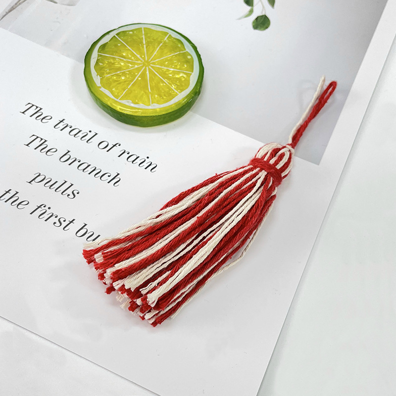 Ciucure din bumbac reciclat, lucrat manual, decor pentru perdele și textile de casă, 10 cm lungime