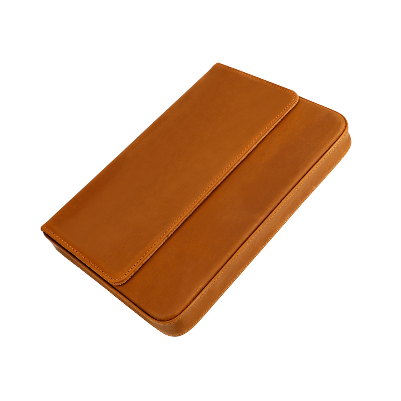 Etui pentru stilouri din piele Crazy Horse, lucrat manual, stil sertar, piele naturală