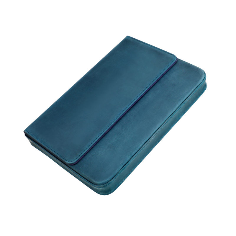 Etui pentru stilouri din piele Crazy Horse, lucrat manual, stil sertar, piele naturală