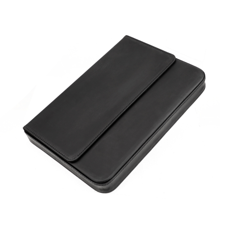 Etui pentru stilouri din piele Crazy Horse, lucrat manual, stil sertar, piele naturală