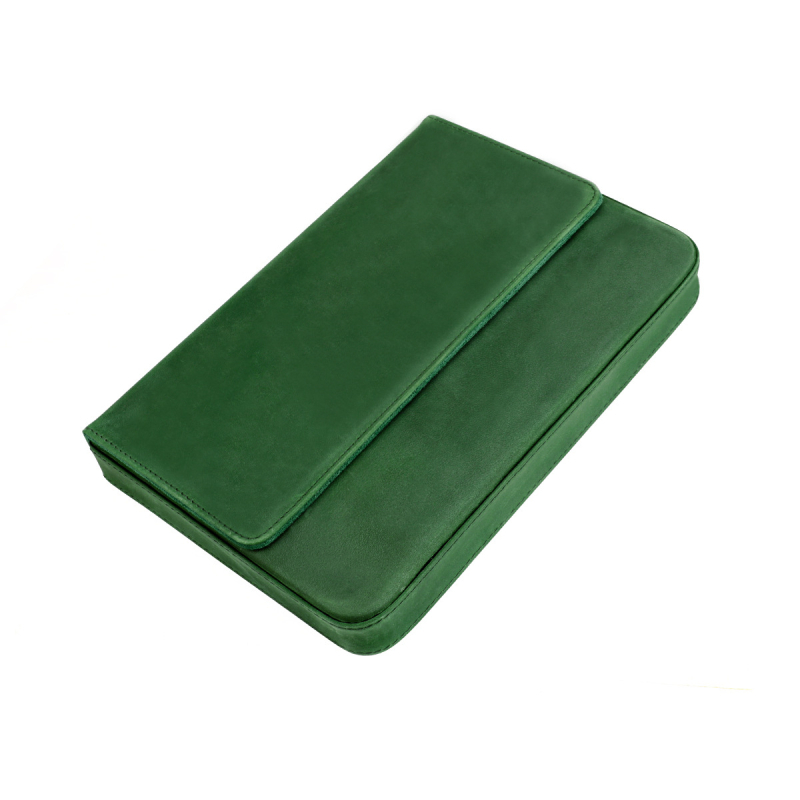 Etui pentru stilouri din piele Crazy Horse, lucrat manual, stil sertar, piele naturală