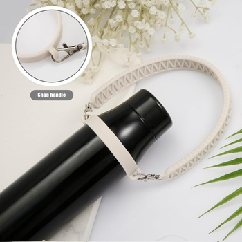 Husă din silicon pentru pahar, cu bretea și inel, set de protecție pentru sticlă de apă, material ecologic portabil