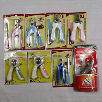 Set pentru unghii animale LED, pentru pisici și câini, cu pilă, în ambalaj din carton, modele variate