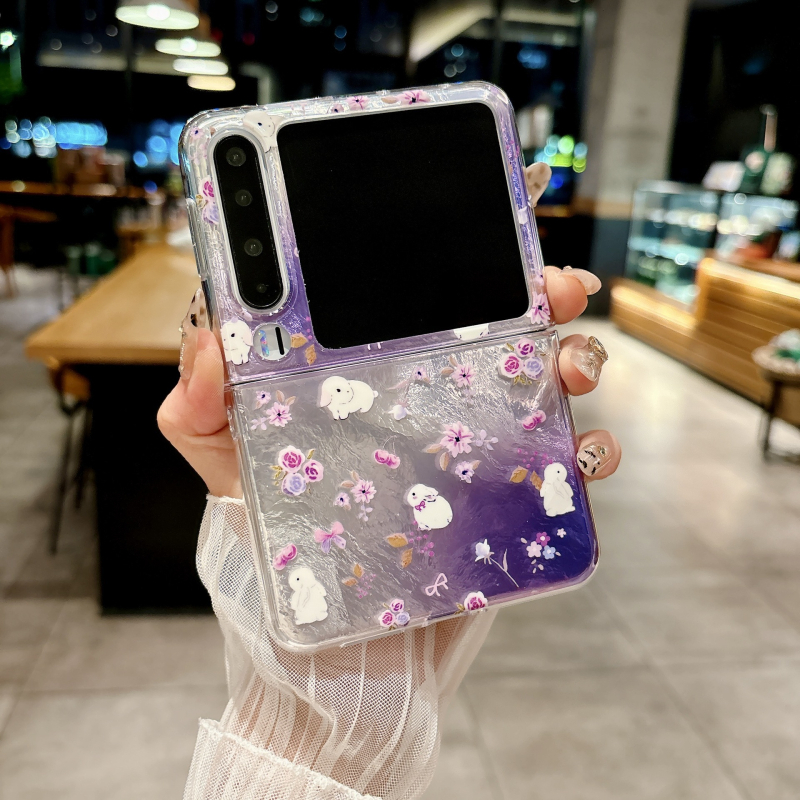 Kućište za Huawei PuraX sklapanje – ljubičasti ombre dizajn zečića, Pocket2, MIXFlip, lagani luksuz