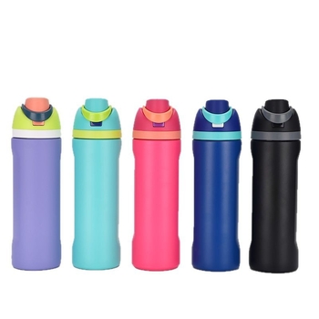 Sticlă sport cu două prize de băut, capacitate mare, din oțel inoxidabil 304, pai, termos, pentru exterior, cu mâner