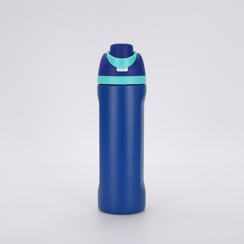 Sticlă sport cu două prize de băut, capacitate mare, din oțel inoxidabil 304, pai, termos, pentru exterior, cu mâner