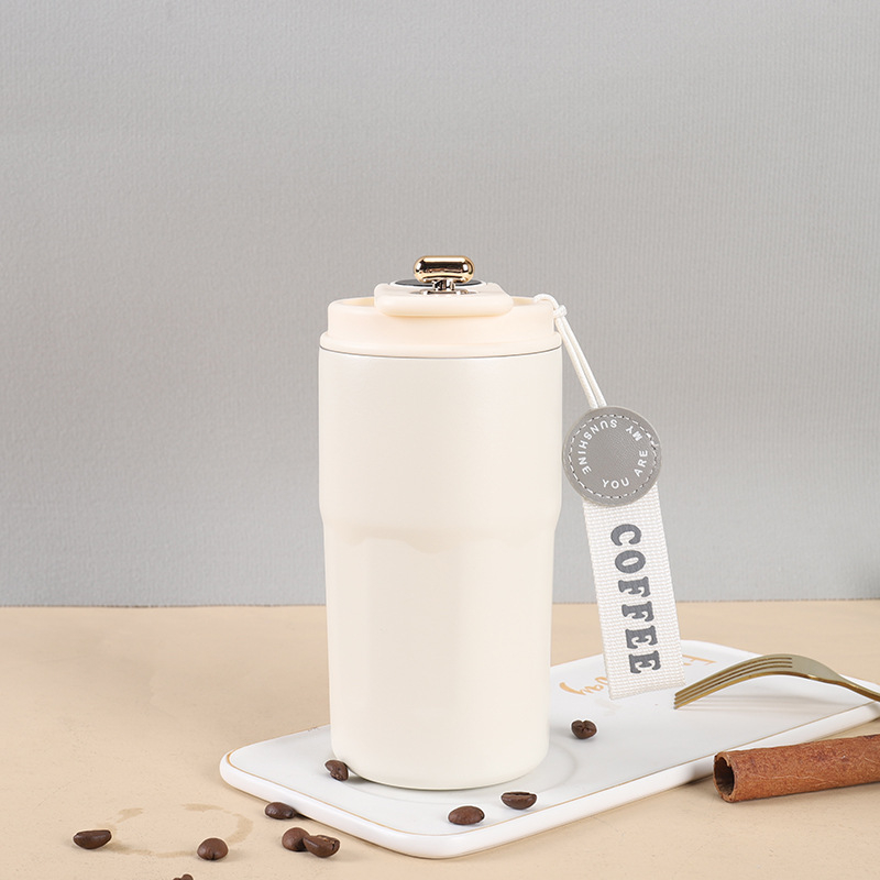 Ceașcă de cafea cu afișaj inteligent al temperaturii, din oțel inoxidabil 316, portabilă pentru mașină, cu logo personalizat