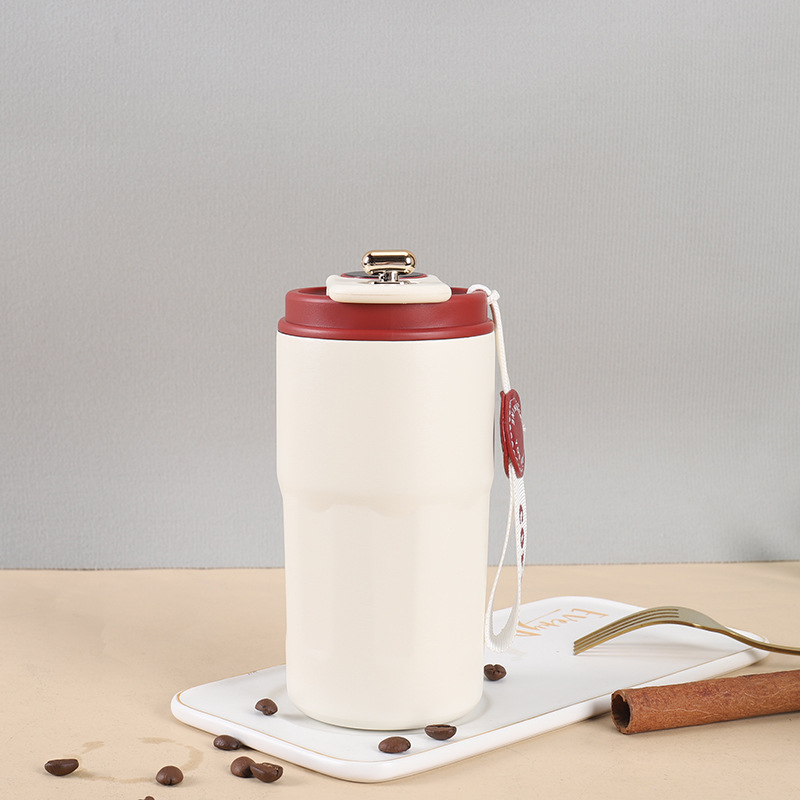 Ceașcă de cafea cu afișaj inteligent al temperaturii, din oțel inoxidabil 316, portabilă pentru mașină, cu logo personalizat