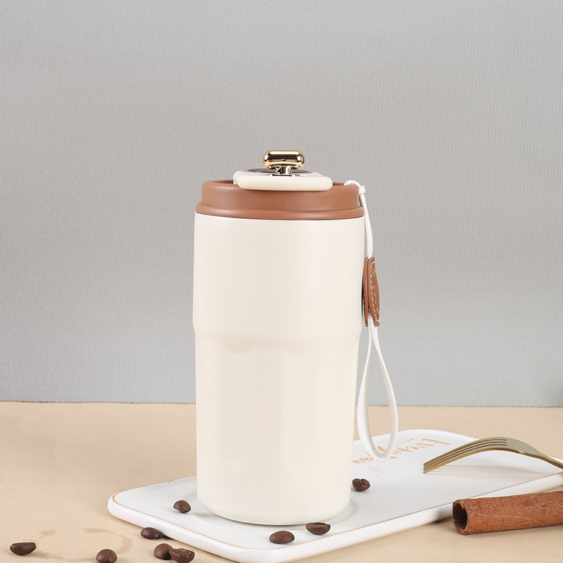 Ceașcă de cafea cu afișaj inteligent al temperaturii, din oțel inoxidabil 316, portabilă pentru mașină, cu logo personalizat